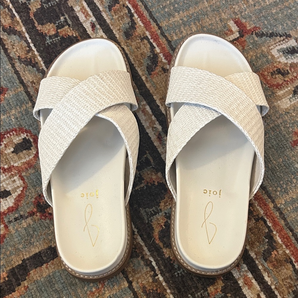 Joie Cream Criss-Cross Sandals